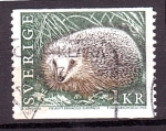 Stamps Sweden -  serie- Fauna salvaje, Erizo
