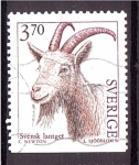 Stamps Sweden -  serie- Animales de ganadería, Cabra