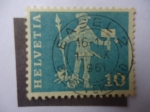 Stamps Switzerland -  Mensajero de Schwyz - 15 Centenario.
