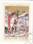 Sellos de Europa - Hungr�a -  PINTURA-cronica medieval del reino de Hungría