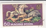 Stamps Hungary -  CACERIA DEL JABALÍ 