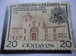 Stamps Colombia -  III Centenario  del Colegio Mayor de Nuestra Señora del Rosario (1653-19539 - Bogotá. Capilla y Escu