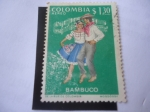 Stamps Colombia -  Bambuco - Folclor Colombiano: Danza de la Región Andina Colombiana