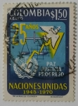 Stamps : America : Colombia :  Colombia 1.50 pesos 