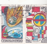 Stamps Czechoslovakia -  AERONAUTICA- INTERCOSMOS 