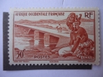 Stamps France -  Äfrica Occidental-Sudán Francés-Puente en Bamako.
