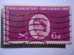 Stamps United Kingdom -  Elizabeth II- Serie:VII Congreso Parlamentario de Riqueza Común 1961- Techo de Viga de Martillo.