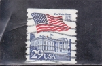 Stamps United States -  BANDERA Y CASA BLANCA 
