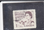 Stamps : America : Canada :  ISABEL II Y TRINEO