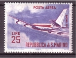 Stamps San Marino -  serie- Aviones