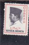 Stamps Indonesia -  Presidente Sukarno- CONEFO