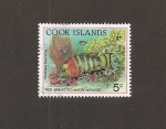 Stamps Oceania - Cook Islands -  pez maori de pecho rojo