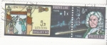 Stamps Laos -  COMETA HALLEY Y EDMOND HALLEY