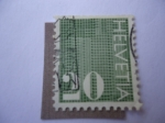 Stamps Switzerland -  Numeral - 20 dígito sobre el Estampado. 