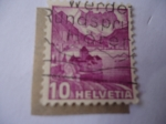 Stamps Switzerland -  Castillo de Chillón - Lago Lemán.