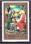 Stamps United Arab Emirates -  Navidad- Milagros de Cristo