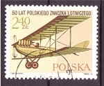 Stamps Poland -  50 aniv. Primer sello correo aéreo