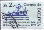 Stamps Bolivia -  Conmemoracion a la Expisicion Filatelica del Mar Boliviano 