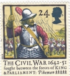Stamps United Kingdom -  350th Anniv GUERRA CIVIL
