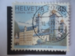 Stamps Switzerland -  Europa-C.PE.P.T. - Stockalper Palace, Brig (Stockalperpalast Brig) castillo en Brig-Glis-Suiza.