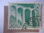 Stamps Switzerland -  Viaducto Ferroviario de la Comuna Filisur-Suiza.