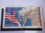 Stamps Germany -  Plan Marshall- 50°Aniversario -George Marshall (1880-1959) Alemania, República Federal.