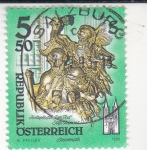 Stamps Austria -  (esculptura de Josef Stammel) Y CATEDRAL