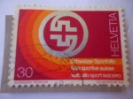 Stamps Switzerland -  Insignia de la Ayuda Deportiva Suiza.