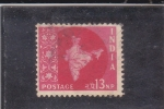 Stamps India -  MAPA DE LA INDIA 