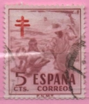 Stamps Spain -  Pro Tuberculos (Niños en la Playa)