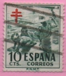 Stamps Spain -  Pro Tuberculos (Niños en la Playa)