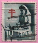Stamps Spain -  Pro Tuberculos (Enfermera puericultura)