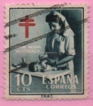 Sellos de Europa - Espa�a -  Pro Tuberculos (Enfermera puericultura)