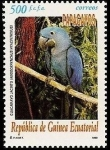 Sellos de Africa - Guinea Ecuatorial -  Papagayos - guacamayo jacinto