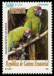 Stamps Equatorial Guinea -   Papagayos - Guacamayo de Buffon