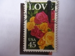 Sellos de America - Estados Unidos -  Amor - Flores - Rosas.