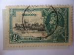 Stamps Grenada -  Castillo de Windsor - George V.