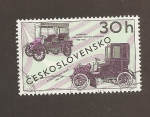 Stamps Czechoslovakia -  Coches antiguos