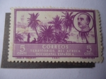 Stamps Spain -  Ed:Es-AO 4 - Oasis de Tinzgarrentz (Sahara-Español)- Territorios del África Occidental Español.