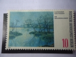 Stamps Germany -  Lago de grunewaldsee - Pinturas:Paisajes de Berlín.