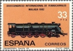 Stamps Spain -  2672 - XXIII Congreso Internacional de Ferrocarriles - Locomotora montaña