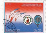 Sellos de America - Paraguay -  BICENTENARIO DE LA REVOLUCIÓN FRANCESA 