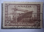 Stamps Canada -  Lanzamiento de Corbeta HMCS 