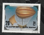 Stamps North Korea -  200 Anivº del primer vuelo en globo dirigible