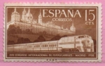 Stamps Spain -  Tren Talgo y Monasterio d´Escorial