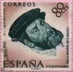 Stamps Spain -  Retrato d´Ticiano