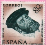 Stamps Spain -  Retrato d´Ticiano