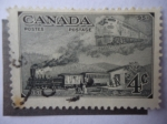 Stamps Canada -  Trenes de Correos - Centenario 1851-1951