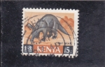 Stamps Kenya -  cerdo hormiguero u oricteropo 