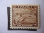 Stamps : Europe : Malta :  Grand Harbour - Gran Puerto Valletta (Isla de Malta) Serie:George VI,1938/43